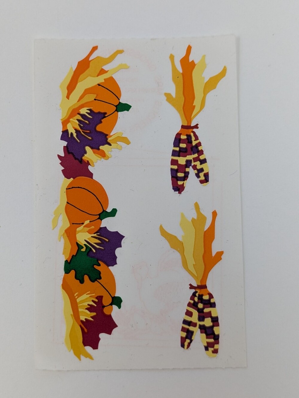 Vintage Stickers Autumn Fall Corn Pumpkins Grossman's